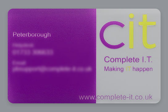 frosted plastic cards